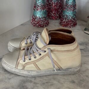 Cream High-Top Sneakers